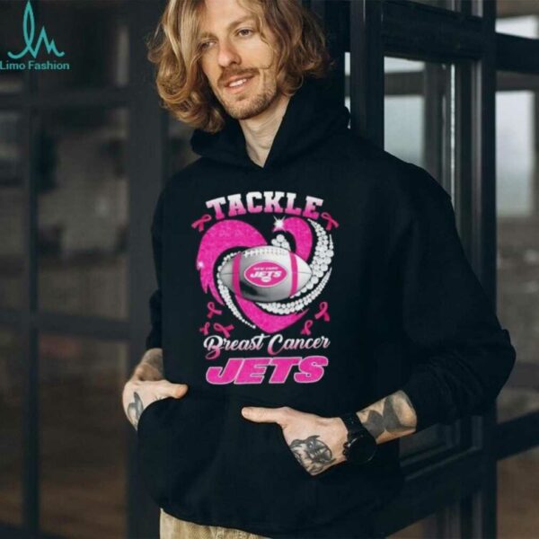 Tackle Breast Cancer New York Jets Diamond Heart shirt