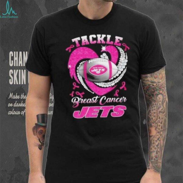 Tackle Breast Cancer New York Jets Diamond Heart shirt