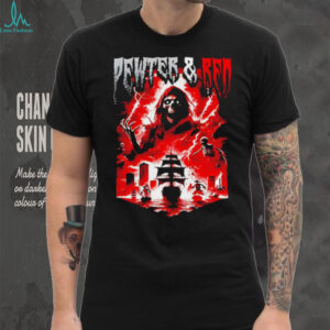 Tampa Bay Buccaneers pewter and red skeleton shirt