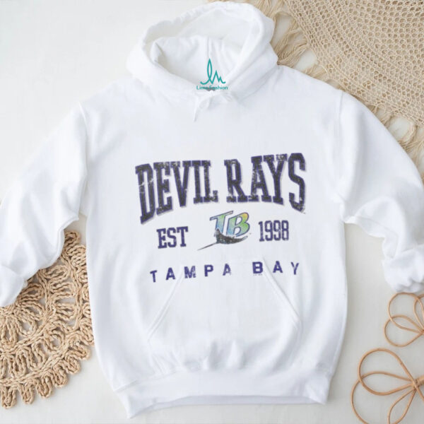 Tampa Bay Rays Starter White Distressed Logo T Shirt