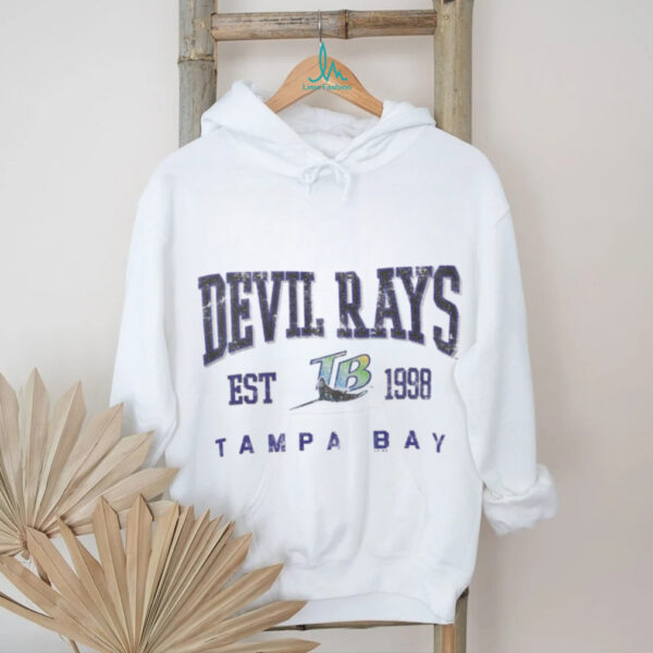 Tampa Bay Rays Starter White Distressed Logo T Shirt