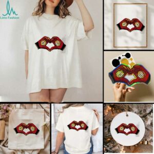 Taylor and Travis Kelce Engaged love hands shirt