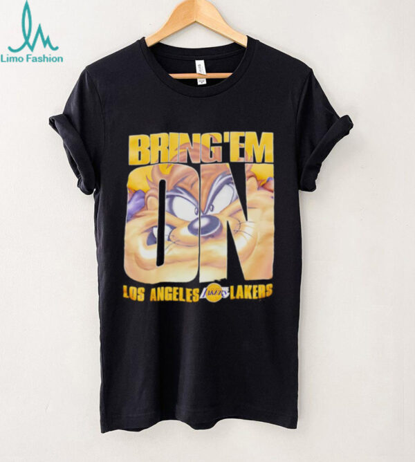 Taz Tasmanian devil x Los Angeles Lakers basketball 1998 bring ’em on shirt
