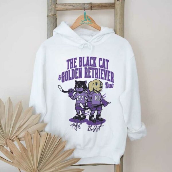 The Black Cat & Golden Retriever Duo T Shirt
