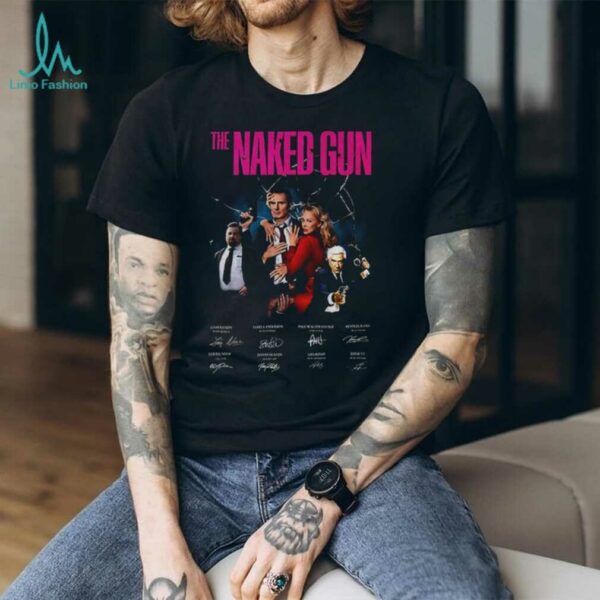 The Naked Gun movie signatures poster shirt