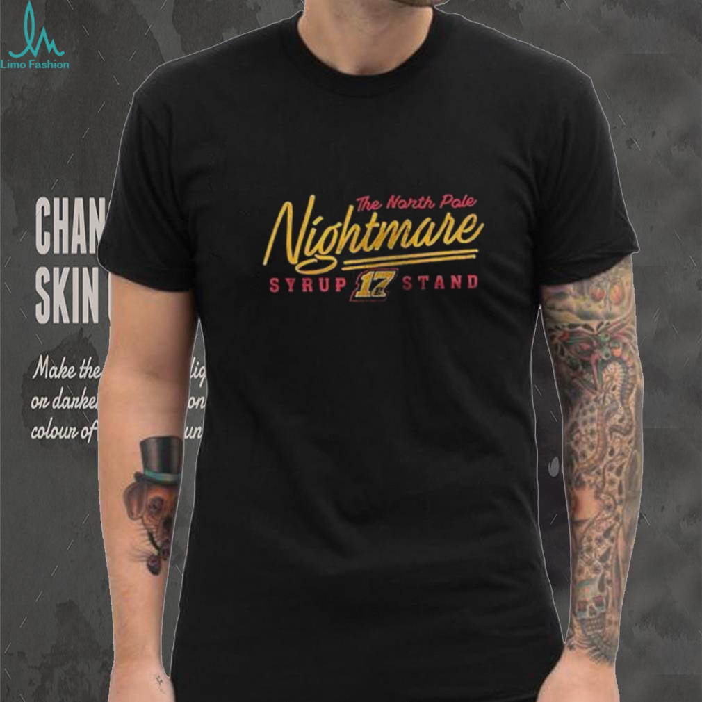 North Pole Syrup Shirt worn by a person