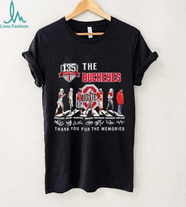 The Ohio State Buckeyes 135th Anniversary thank you for the memories signatures shirt