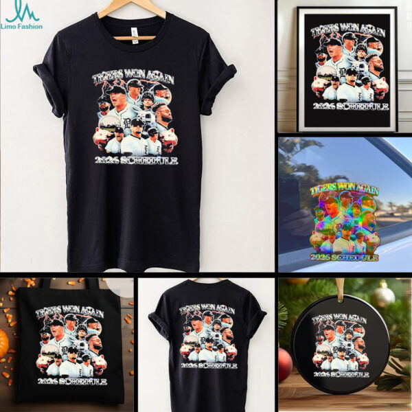 Tigers Won Again 2026 Baseball Player Lighting T Shirts