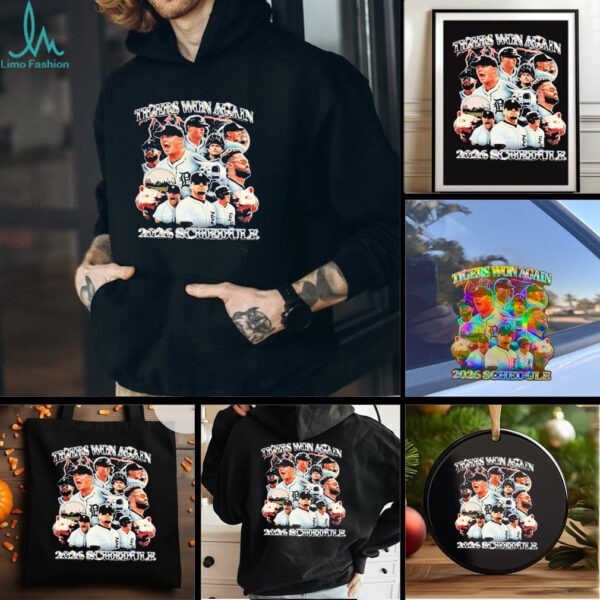 Tigers Won Again 2026 Baseball Player Lighting T Shirts