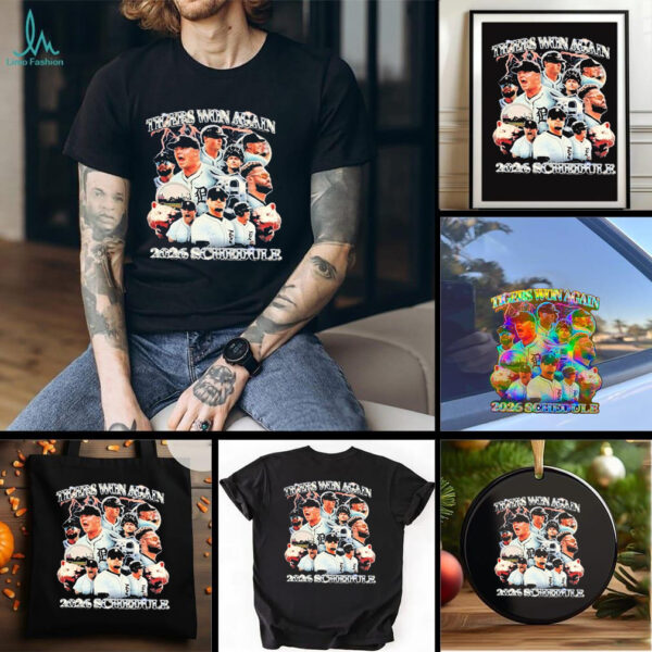 Tigers Won Again 2026 Baseball Player Lighting T Shirts