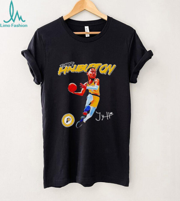 Tyrese Haliburton post moves caricature Indiana Pacers shirt
