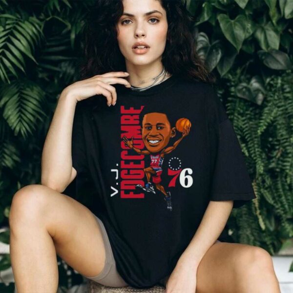 VJ Edgecombe Philadelphia 76ers caricature shirt