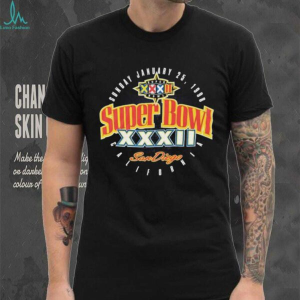 Vintage NFL Football Super Bowl XXXII San Diego Cal Shirt