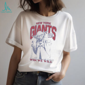 New York Giants Star Wars Yoda Win We Will Vintage Football T Shirt
