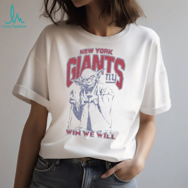 New York Giants Star Wars Yoda Win We Will Vintage Football T Shirt