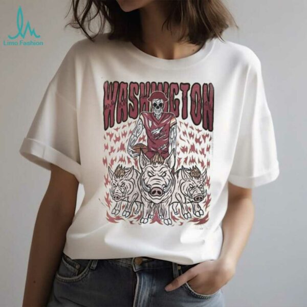 Washington Football Skull Vintage  Football Game Day Unisex Shirt