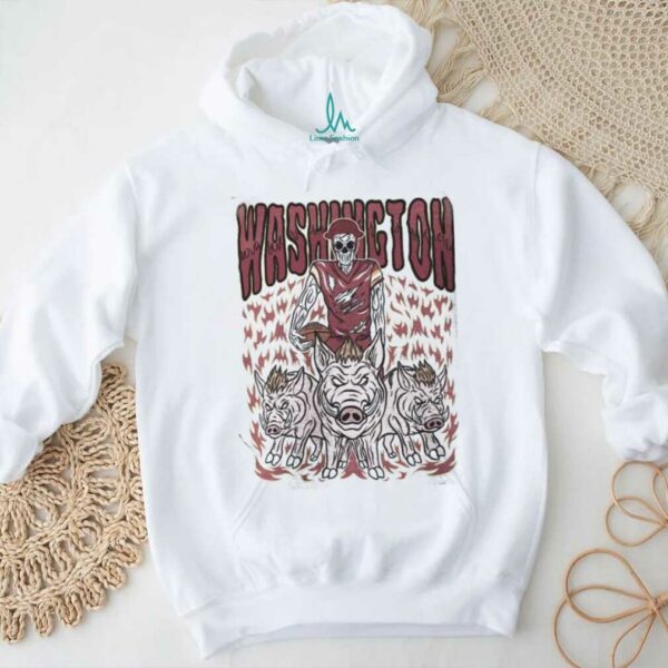 Washington Football Skull Vintage  Football Game Day Unisex Shirt