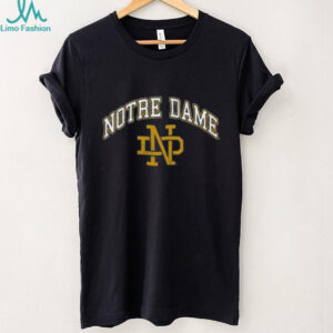 Wes and Willy Notre Dame Fighting Irish Boys Navy Blue Vintage Arch Short Sleeve T Shirt