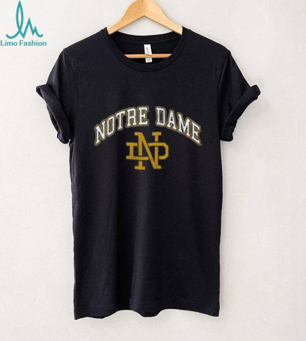 Wes and Willy Notre Dame Fighting Irish Boys Navy Blue Vintage Arch Short Sleeve T Shirt