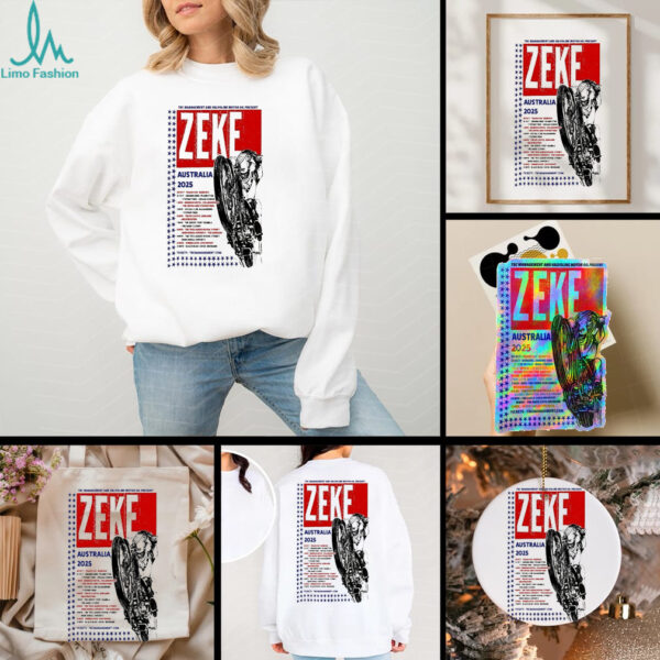 Zeke Australia 2025 Tour T shirts