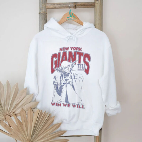 New York Giants Star Wars Yoda Win We Will Vintage Football T Shirt