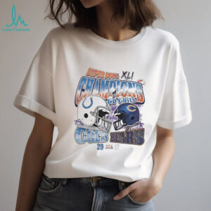 Indianapolis Colts beat Chicago Bears 29 17 win Super Bowl XLI Go Colts helmet shirt
