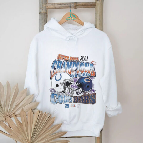 Indianapolis Colts beat Chicago Bears 29 17 win Super Bowl XLI Go Colts helmet shirt