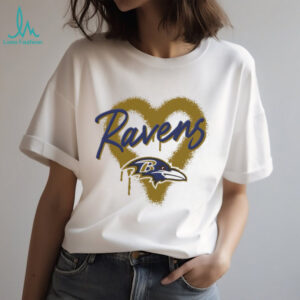 Baltimore Ravens Football spray heart shirt