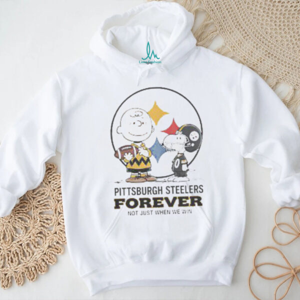 Awesome Pittsburgh Steelers Charlie Brown Snoopy Steelers Forever Not Just When We Win T Shirt