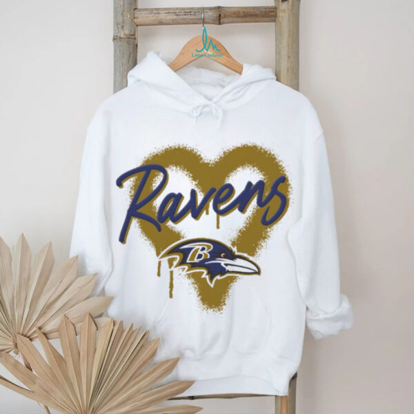 Baltimore Ravens Football spray heart shirt