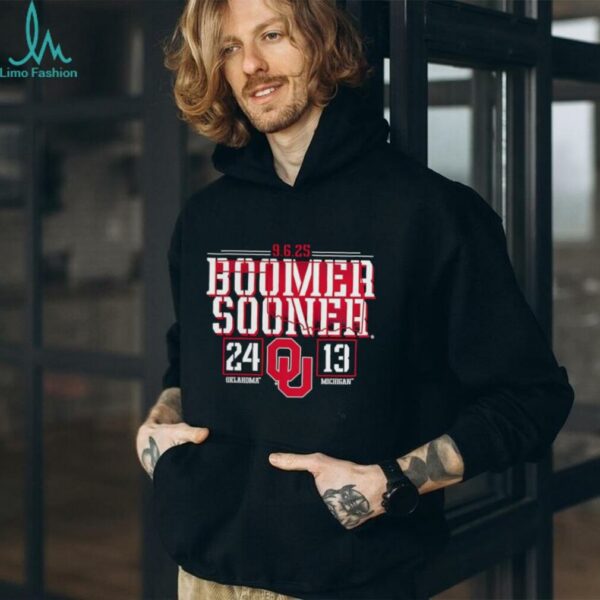 2025 Boomer Sooner 24 Oklahoma vs Michigan 13 game score shirt
