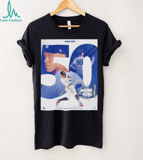 Aaron Judge New York Yankees 50 home run the fourth player in MLB history shirt