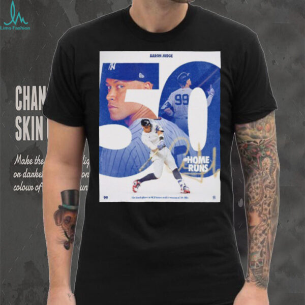Aaron Judge New York Yankees 50 home run the fourth player in MLB history shirt