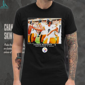 Aaron Rodgers 8 September 7 2025 Pittsburgh Steelers player photo shirt