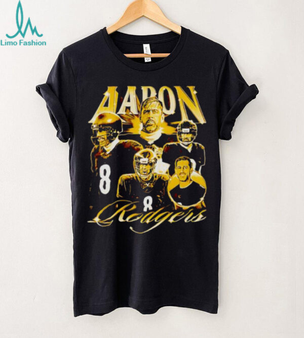 Aaron Rodgers 8 vintage football player collage graphic shirt