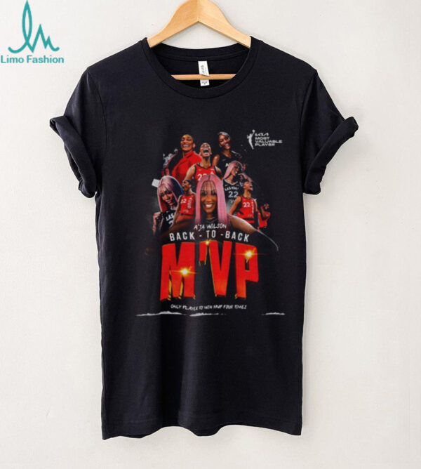 A’ja Wilson MVP Las Vegas Aces WNBA Basketball Back to Back only player to win MVP four times shirt