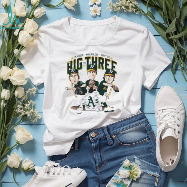 Tim Hudson Mark Mulder Barry Zito the big three Oakland Athletics baseball caricature shirt