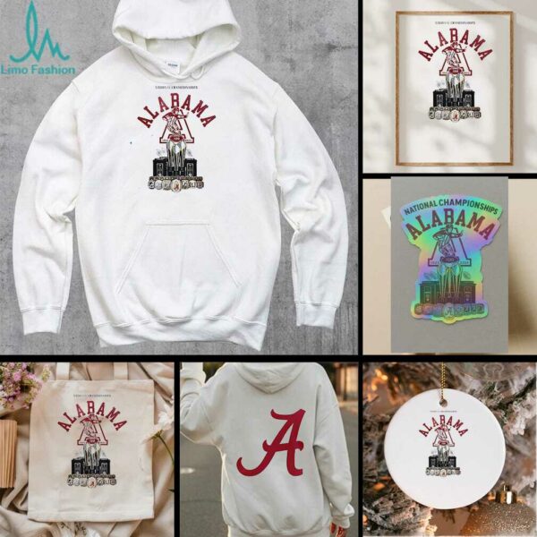 Alabama Crimson Tide celebrating 100 years of national championship trophy shirt