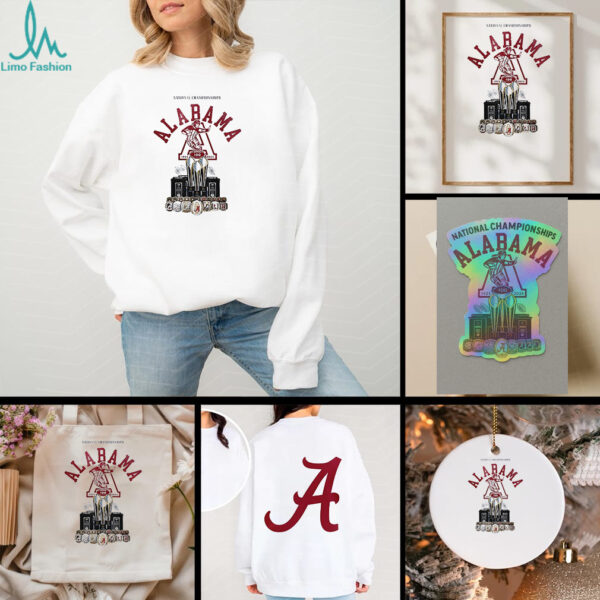 Alabama Crimson Tide celebrating 100 years of national championship trophy shirt