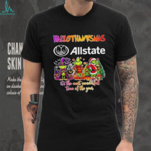 Allstate x Grinch it’s the most wonderful time of the year happy HalloThanksMas shirt