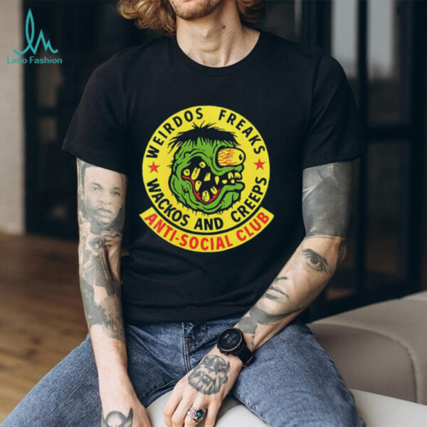 Anti Social Club weirdos freaks wackos and creeps logo shirt