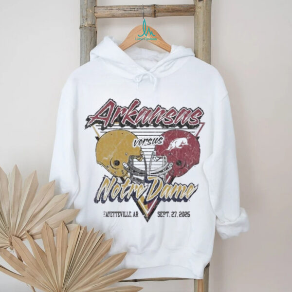Arkansas Razorbacks Football vs Notre Dame Fighting Irish Fayetteville Ar Sept 27 2025 Gameday shirt