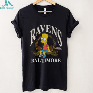 Bart x Baltimore Ravens Football NFL 2025 cartoon shirt