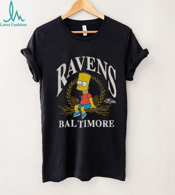 Bart x Baltimore Ravens Football NFL 2025 cartoon shirt