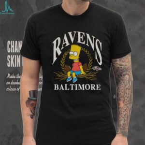 Bart x Baltimore Ravens Football NFL 2025 cartoon shirt