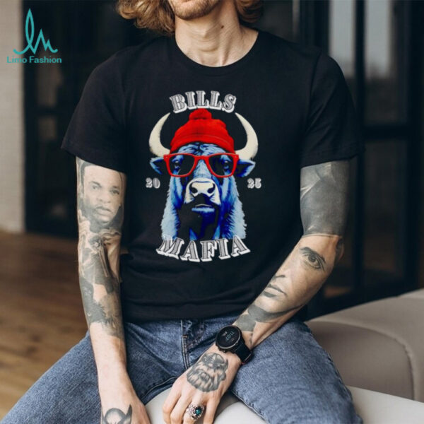 Bills Mafia 2025 Buffalo Wearing Beanie Sunglasses shirt