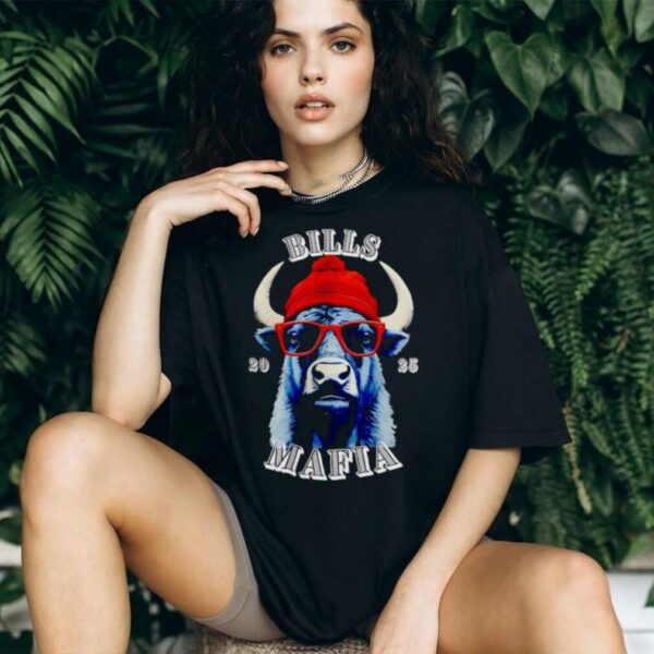 Bills Mafia 2025 Buffalo Wearing Beanie Sunglasses shirt