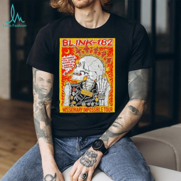 Blink 182 Sept 9th 2025 Gilford NH Bank Pavilion Missionary Impossible Tour shirt