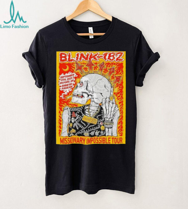 Blink 182 Sept 9th 2025 Gilford NH Bank Pavilion Missionary Impossible Tour shirt