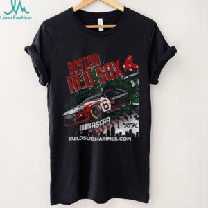Brad Keselowski wearing Boston Red Sox Baseball Nascar Buildsubmarines 2025 shirt